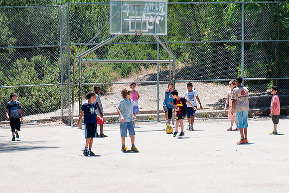 Arab kids playing soccer - Haifa, Israel